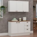 Ver imagem 1 de Armário Cozinha Genialflex Provençal C/ Balcão C/ Tampo Bco