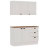 Armário Cozinha Genialflex Provençal C/ Balcão C/ Tampo Bco - 2