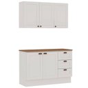 Ver imagem 2 de Armário Cozinha Genialflex Provençal C/ Balcão C/ Tampo Bco