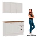Ver imagem 6 de Armário Cozinha Genialflex Provençal C/ Balcão C/ Tampo Bco