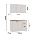 Ver imagem 3 de Armário Cozinha Genialflex Provençal C/ Balcão C/ Tampo Bco