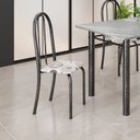Ver imagem 2 de Kit 4 Cadeiras Tubular 96x36x41 cm Iris B Prata/Arabesco/Mart