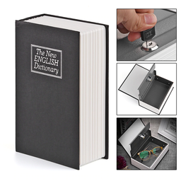 Cofre Camuflado Formato Livro Dicionário Porta Joia - Preto - 2