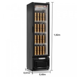 Cervejeira 228 free Frost Porta de Vidro GCB-23 EV PR Gelopar Preta 220v - 3