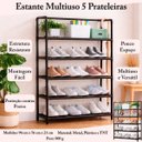 Ver imagem 3 de Estante Prateleira Multiuso Organizadora 5 Andares