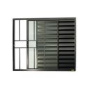 Ver imagem 1 de Veneziana Alumínio Confort 3F.c/Grade 100 x 80 V.Liso Preto Brimak