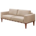 Ver imagem 1 de Sofá Namoradeira Bella Luxo Castellar Móbile Linho Bege Claro