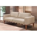 Ver imagem 2 de Sofá Namoradeira Bella Luxo Castellar Móbile Linho Bege Claro