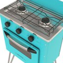 Ver imagem 3 de Fogão Portátil 2 Bocas Venax Gemini Vetrô a Gás Glp - Verde