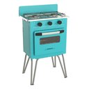 Ver imagem 2 de Fogão Portátil 2 Bocas Venax Gemini Vetrô a Gás Glp - Verde