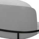 Ver imagem 7 de Cadeira Aurora Linho Cinza Couro Cinza Metal Preto