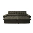 Ver imagem 2 de Sofá Retrátil Reclinável Zurique 2,70m Suede Velut Marrom Claro Molas no Assento - King House