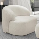 Ver imagem 7 de Poltrona Decorativa Fixa Orgânica para Sala Living Barolo L06 Bouclê Branco - Lyam Decor