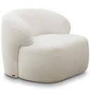 Ver imagem 1 de Poltrona Decorativa Fixa Orgânica para Sala Living Barolo L06 Bouclê Branco - Lyam Decor