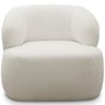 Poltrona Decorativa Fixa Orgânica para Sala Living Barolo L06 Bouclê Branco - Lyam Decor - 5