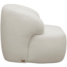 Poltrona Decorativa Fixa Orgânica para Sala Living Barolo L06 Bouclê Branco - Lyam Decor - 2