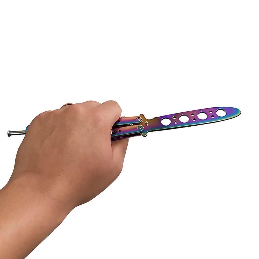 Canivete Butterfly de Treino Bsl-3 Rainbow sem Corte | MadeiraMadeira