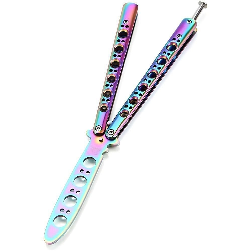 Canivete Butterfly de Treino Bsl-3 Rainbow sem Corte | MadeiraMadeira