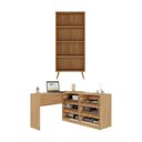 Ver imagem 5 de Kit Escrivaninha L 6 Gavetas com Estante Multiuso Essence Office Multimóveis MP6096 Madeirado