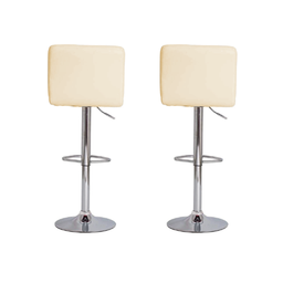 Kit 2 Banquetas Giratória de Altura Ajustável para Uso Doméstico ou Escritório Cor Fendi Bering - 2