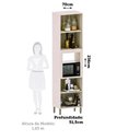Ver imagem 2 de Paneleiro de Cozinha 70cm com 1 Nicho para Forno e Microondas 4 Portas Art Luciane Móveis
