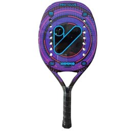 Raquete de Beach Tennis Vammo Pro Club Carbon 3k - Roxa + 3 Bolas Beach Tennis e Capa - 2