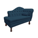 Ver imagem 3 de Recamier Sofá Esquerdo Larissa 120cm Sala Veludo Azul Marinho - Incasa Decor