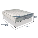 Ver imagem 3 de Cama Box Baú Branco e Colchão Freedom Molas Ensacadas Casal Ortobom