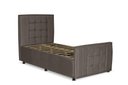 Ver imagem 2 de Cama com Cabeceira Solteiro Estofada Uvaia 90cm Suede:marrom