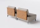 Ver imagem 4 de Sofá Dream Box Moderno Modular 1,60m Bege com Courino Terracota - Rede Móveis