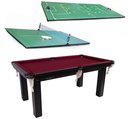 Ver imagem 3 de Mesa 3 em 1 Sinuca/Ping Pong/Botão Bolas Numeradas + 4 Tacos - Vinho