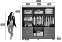 Ver imagem 2 de Guarda Roupa Encant 6 Portas com Espelho Cumaru Fendi Novo Horizonte