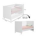 Ver imagem 3 de Quarto de Bebê Completo Guarda Roupa Cômoda Infantil Eloisa com Berço 1344 Branco Qmovi Phoenix