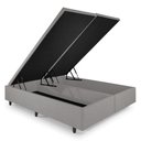 Ver imagem 3 de Cama Box com Baú King 193x203 com Pistão a Gás Courino Linho