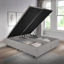 Ver imagem 1 de Cama Box com Baú King 193x203 com Pistão a Gás Courino Linho