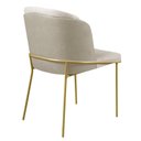 Ver imagem 2 de Conjunto 4 Cadeiras de Jantar Aurora Metal Dourado e Linho Palha