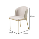 Ver imagem 4 de Conjunto 4 Cadeiras de Jantar Aurora Metal Dourado e Linho Palha