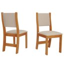 Ver imagem 4 de Conjunto 2 Cadeiras Estofadas para Mesa de Jantar Sol Viero Mel