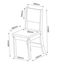 Ver imagem 5 de Conjunto 2 Cadeiras Estofadas para Mesa de Jantar Sol Viero Mel