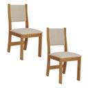 Ver imagem 1 de Conjunto 2 Cadeiras Estofadas para Mesa de Jantar Sol Viero Mel