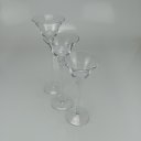 Ver mais imagens de Jogo 3 Peças Castiçal Decorativo de Cristal Transparente 25.9x9.3x9.3cm Porta