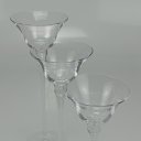Ver imagem 6 de Jogo 3 Peças Castiçal Decorativo de Cristal Transparente 25.9x9.3x9.3cm Porta