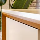 Ver imagem 3 de Rack Bancada Atlas Cinamomo/off White para Tv até 70” - Madetec