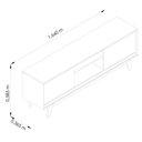 Ver imagem 6 de Rack Bancada Atlas Cinamomo/off White para Tv até 70” - Madetec