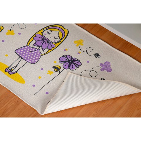 Tapete Infantil Menininha Lilás 45X100cm Antiderrapante FASTLAR