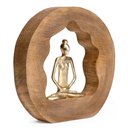 Ver imagem 2 de Escultura Decorativa Yoga em Madeira 26cm 21892 Mart