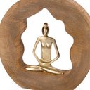 Ver imagem 3 de Escultura Decorativa Yoga em Madeira 26cm 21892 Mart