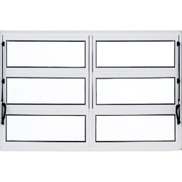 Janela Basculante de Alumínio 0,80 X 1,50 Linha All Soft Cor Branco Duplo - 1