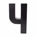 Ver imagem 1 de Numero Residencial Preto 4 - Roper Plast