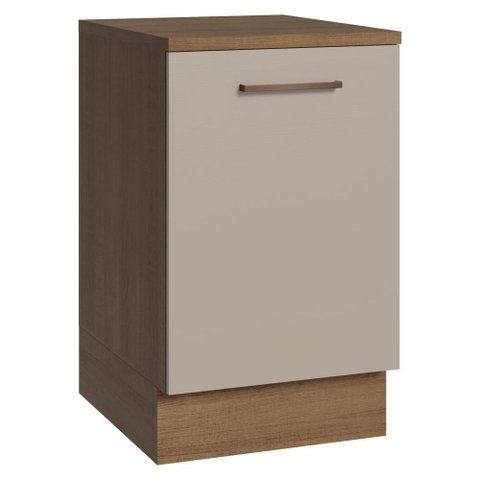 Balcão de Cozinha 50cm 1 Porta Rustic/crema Agata Madesa